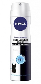 Нивея дезодорант-спрей Невидимый д/черного /белого pure 150мл (Байерсдорф)