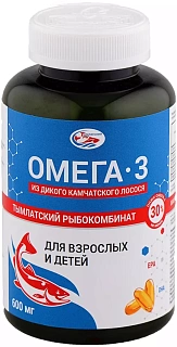 Омега-3 из дикого камчатск лосося 600 мг капс N240 (Тымлатский рыбокомбинат)
