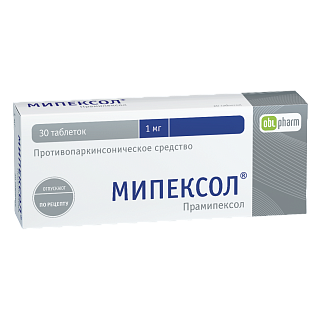 Мипексол таб 1мг N30 (Оболенское)