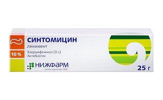 Синтомицина линимент 10% 25г (Нижфарм)