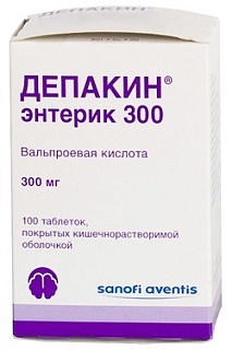 Депакин энтерик таб п/о 300мг N100 (Санофи)