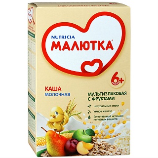 Малютка каша молоч мультизлак с фруктами 220г (Нутриция)
